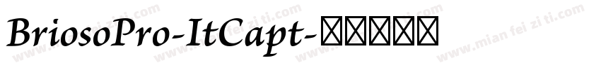 BriosoPro-ItCapt字体转换