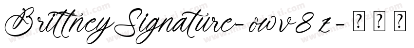 BrittneySignature-owv8z字体转换