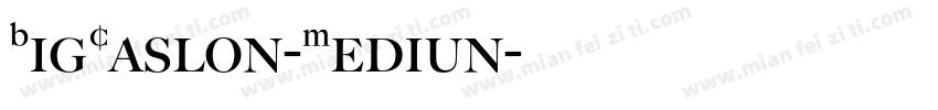 BigCaslon-Mediun字体转换