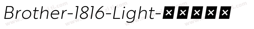 Brother-1816-Light字体转换