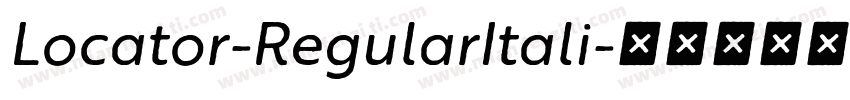 Locator-RegularItali字体转换
