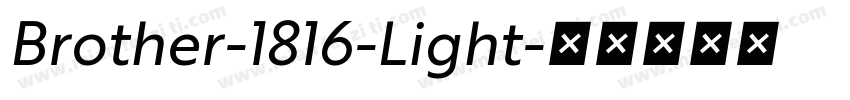 Brother-1816-Light字体转换