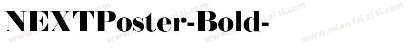 NEXTPoster-Bold字体转换
