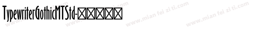 TypewriterGothicMTStd字体转换