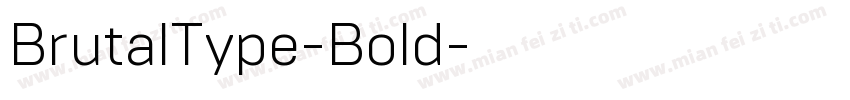 BrutalType-Bold字体转换