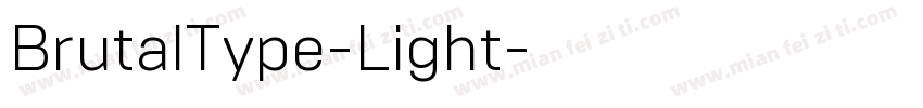 BrutalType-Light字体转换