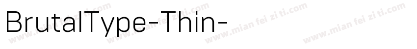 BrutalType-Thin字体转换