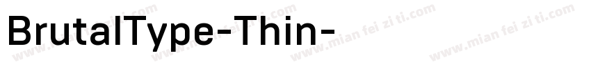 BrutalType-Thin字体转换