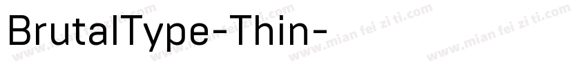 BrutalType-Thin字体转换
