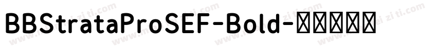 BBStrataProSEF-Bold字体转换