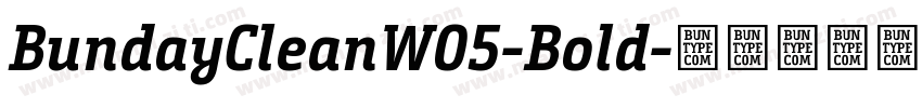 BundayCleanW05-Bold字体转换
