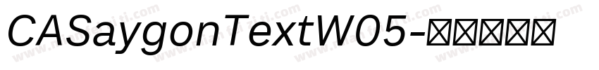 CASaygonTextW05字体转换