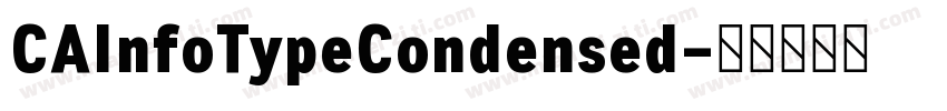 CAInfoTypeCondensed字体转换