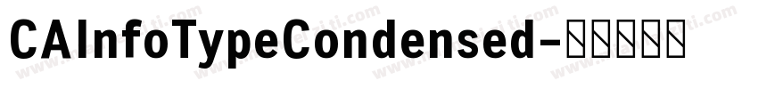 CAInfoTypeCondensed字体转换