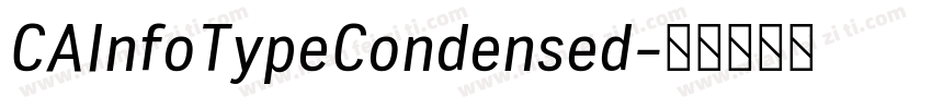 CAInfoTypeCondensed字体转换