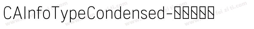 CAInfoTypeCondensed字体转换