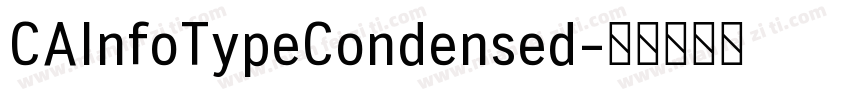 CAInfoTypeCondensed字体转换