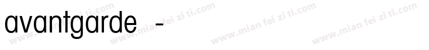 avantgarde粗体字体转换