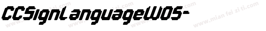 CCSignLanguageW05字体转换
