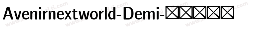 Avenirnextworld-Demi字体转换