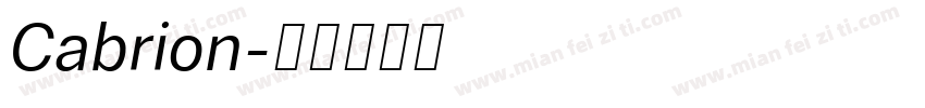Cabrion字体转换