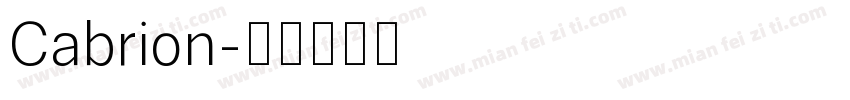 Cabrion字体转换