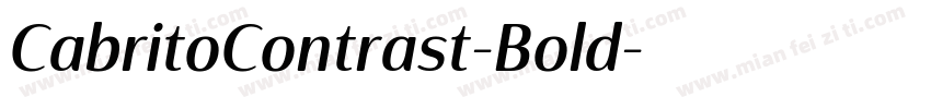 CabritoContrast-Bold字体转换