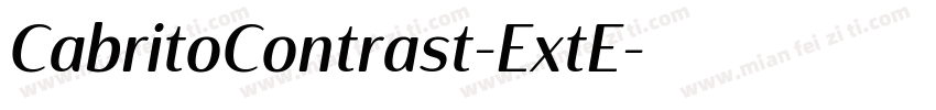 CabritoContrast-ExtE字体转换