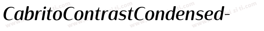 CabritoContrastCondensed字体转换