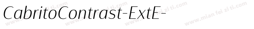 CabritoContrast-ExtE字体转换