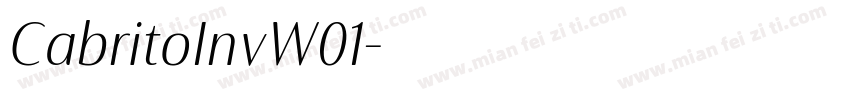 CabritoInvW01字体转换