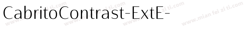 CabritoContrast-ExtE字体转换
