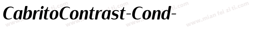CabritoContrast-Cond字体转换