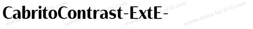 CabritoContrast-ExtE字体转换