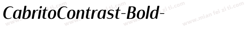 CabritoContrast-Bold字体转换