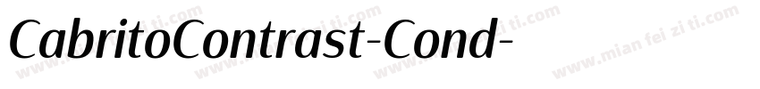 CabritoContrast-Cond字体转换