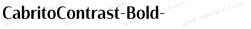 CabritoContrast-Bold字体转换