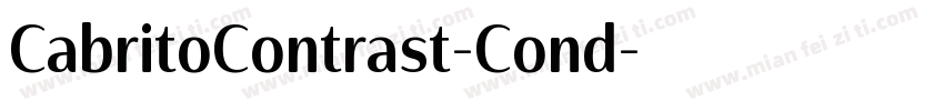 CabritoContrast-Cond字体转换