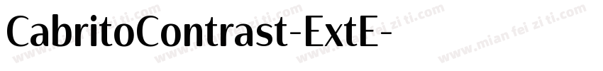 CabritoContrast-ExtE字体转换