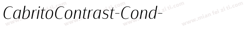 CabritoContrast-Cond字体转换