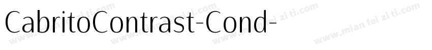 CabritoContrast-Cond字体转换