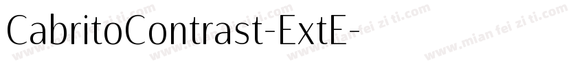 CabritoContrast-ExtE字体转换