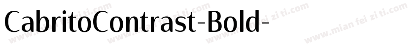 CabritoContrast-Bold字体转换