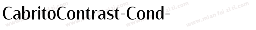 CabritoContrast-Cond字体转换