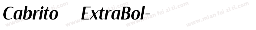 Cabrito对比加长版ExtraBol字体转换