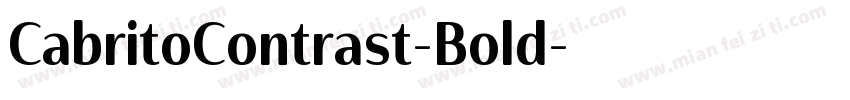 CabritoContrast-Bold字体转换