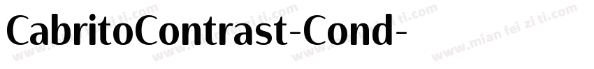 CabritoContrast-Cond字体转换