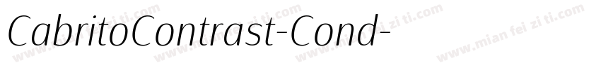 CabritoContrast-Cond字体转换