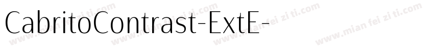 CabritoContrast-ExtE字体转换