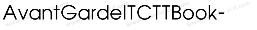AvantGardeITCTTBook字体转换